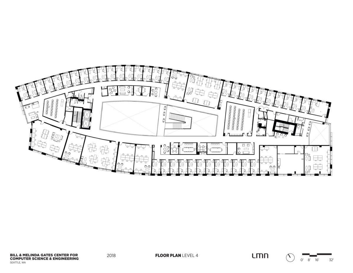 Bill & Melinda Gates Center for Computer Science & Engineering, University of Washington - Floor Plan, Level 4